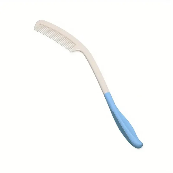 Borstel met lange handgreep Comficare - Wit/Blauw